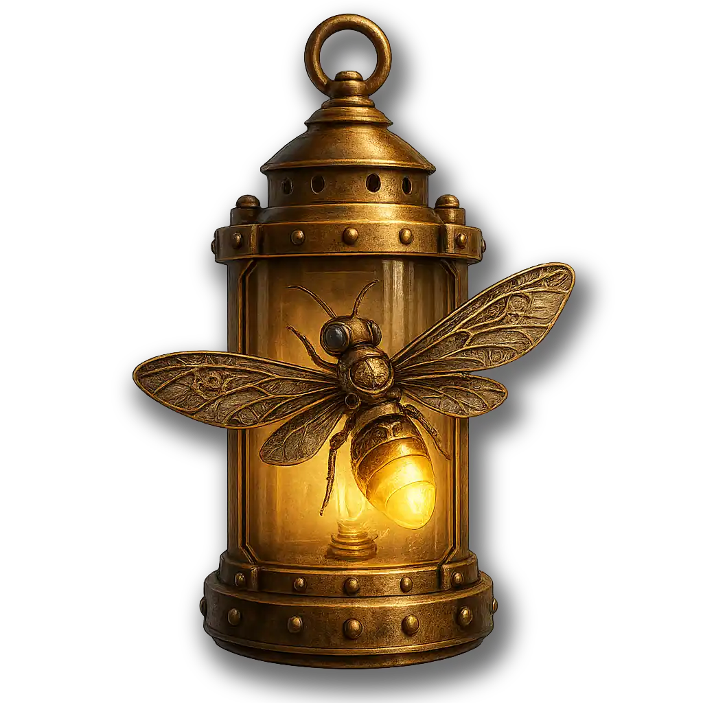 A Steampunk Firefly Lantern Icon