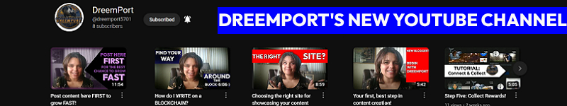 DreemPort has a new YouTube channel, giving tips to newbies!  Feel free to subscribe and share with anyone that needs help!